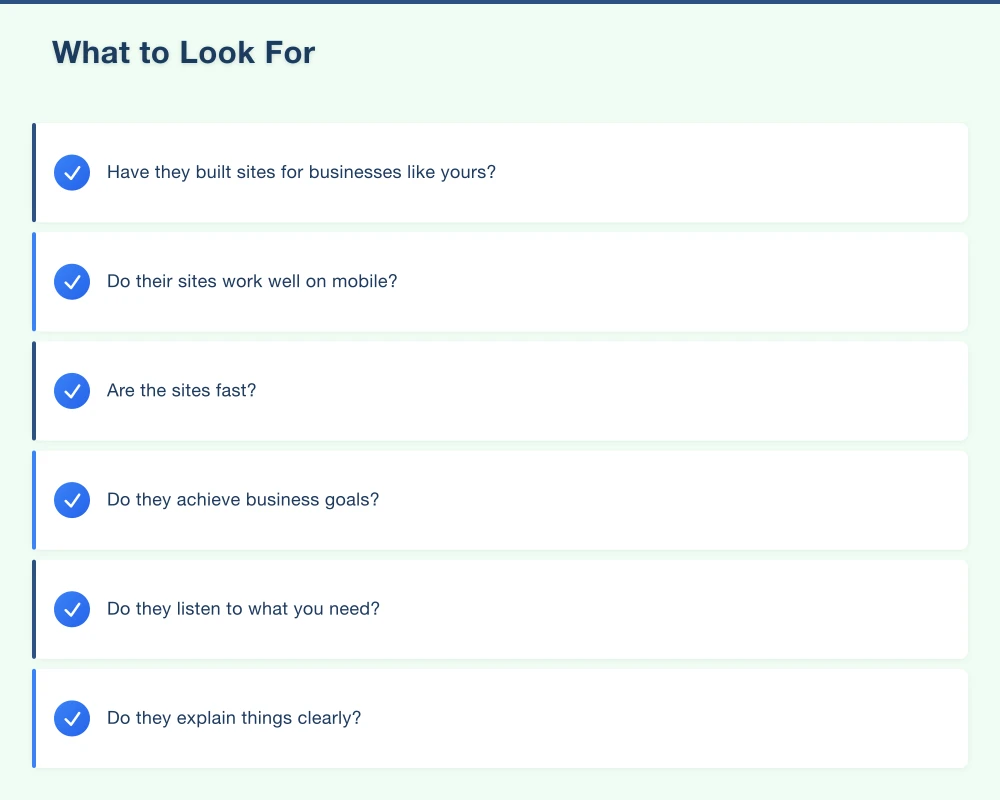 What to Look For Infographic