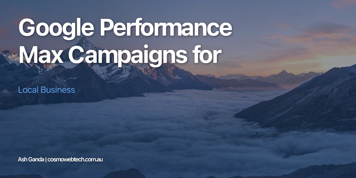 Google Performance Max Campaigns for Local Business