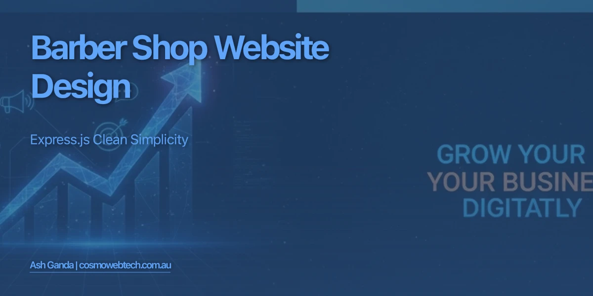 Barber Shop Website Design: Express.js Clean Simplicity