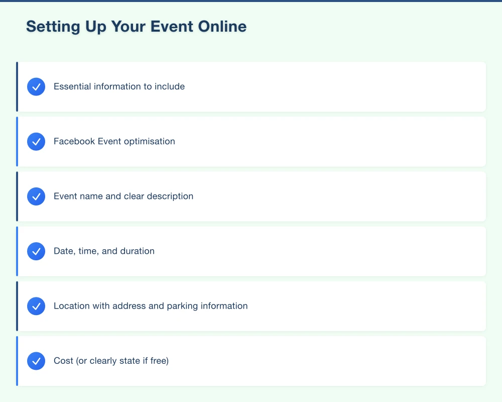 Setting Up Your Event Online Infographic