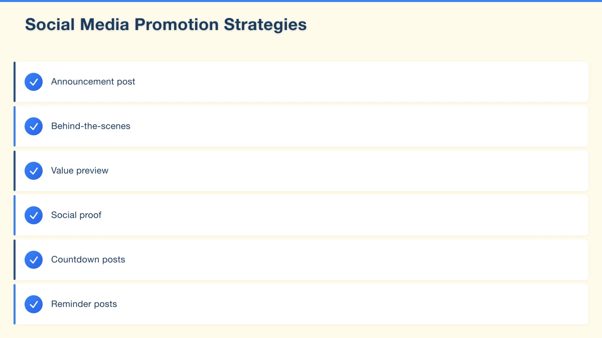 Social Media Promotion Strategies Infographic