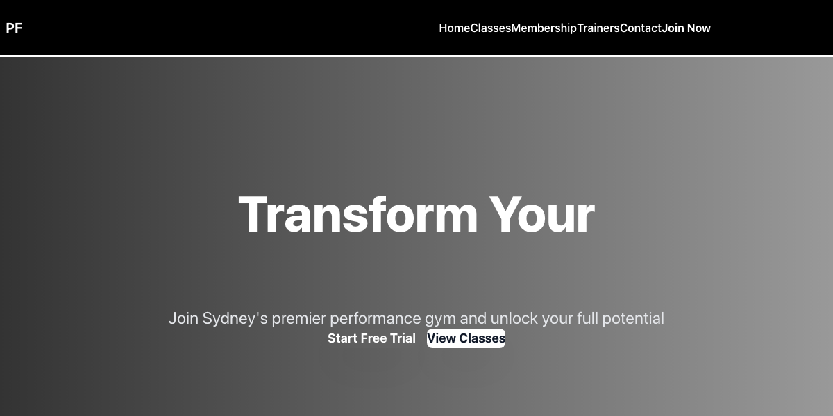 Demo Website Hero Section
