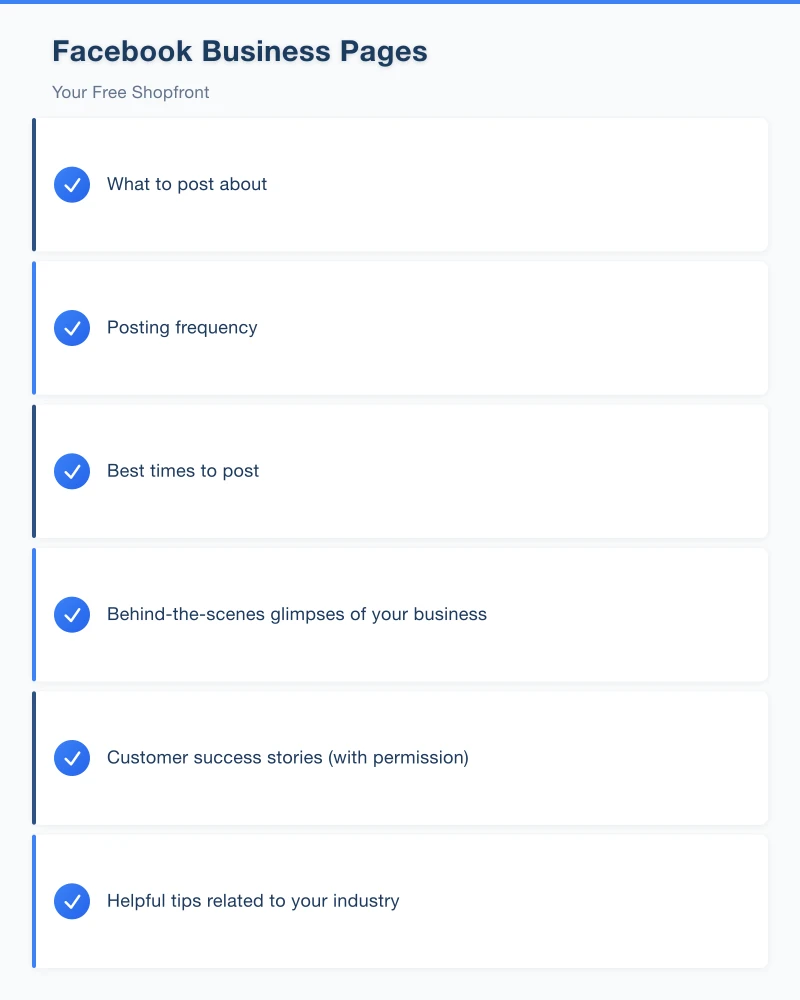 Facebook Business Pages: Your Free Shopfront Infographic
