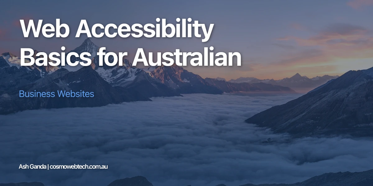 Web Accessibility Basics for Australian Business Websites
